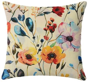 Set 2 huse decorative pentru perna FLOREEN 45x45 cm, crem