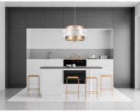 Lustră pe cablu GABI 1xE27/60W/230V aurie/albă d. 40 cm