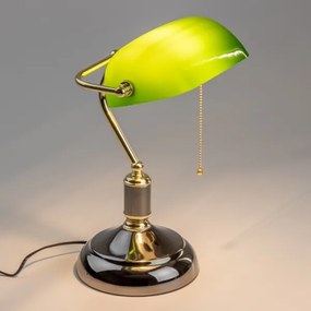 Brilagi - Lampă de birou BANK OFFICE 1xE27/60W/230V negru/auriu/verde