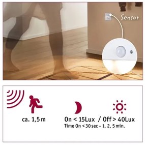Corp de iluminat cu senzor pentru scări Paulmann 93133 LED/1,2W EDGE 230V alb