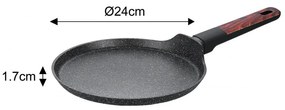 Set oale si tigai Klausberg KB 7831, 12 h, Aluminiu turnat, Acoperire din marmura, Inductie, Negru