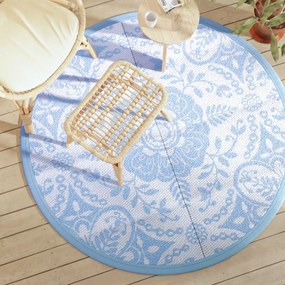 vidaXL Covor de exterior, ARAKIL bleu, Ø160 cm, PP