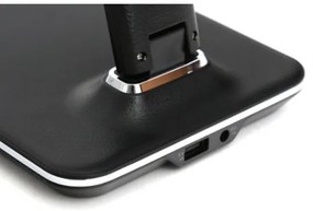 Immax 08930L - LED Lampă de masă cu display KINGFISHER LED/9W/230V/12V negru