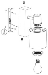 Aplică BATALLAS 1xE27/10W/230V Eglo 99488