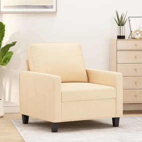 348687 vidaXL Fotoliu canapea, crem, 60 cm, material textil