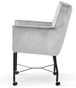 Scaun tapitat Corvus cu roti H88 cm
