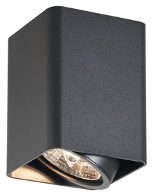 Spot de design negru, montat la suprafață, GU10 70mm, rotativ și înclinabil - Vox