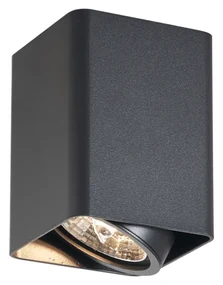 Spot de design negru, montat la suprafață, GU10 70mm, rotativ și înclinabil - Vox