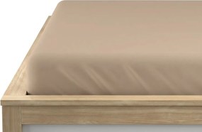 Cearsaf Jersey BASIC bej 90 x 200 cm