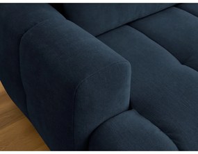 Colțar albastru închis extensibil/cu spațiu de depozitare (cu colț pe partea dreaptă/cu șezlong) Fuji – Bobochic Paris