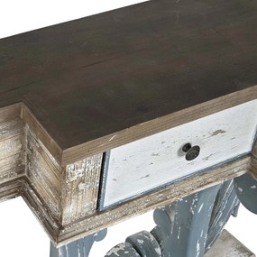 Consola Epoch din lemn antichizat gri 127x38x92.5 cm