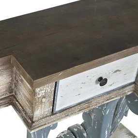 Consola Epoch din lemn antichizat gri 127x38x92.5 cm