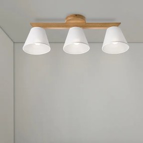 Lustră aplicată Brilagi ANTHONY 3xE14/40W/230V stejar/alb