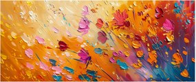 Tablou - Pictură flori colorate (120x50 cm)