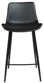 Scaun de bar din imitație de piele DAN-FORM Denmark Hype, negru