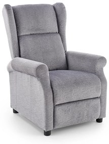 Fotoliu recliner tapitat Agustin gri - H 107-83 cm