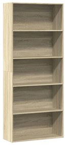 3314671 vidaXL Bibliotecă, stejar sonoma, 80x30x189 cm, lemn prelucrat