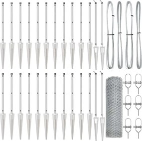 vidaXL Stâlp de gard. Argintiu 50 x 0,5 m (13 mm plasă) Oțel