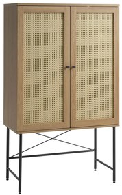 Dulap în culoare naturală cu aspect de lemn de stejar 80x135 cm Pensacola – Unique Furniture