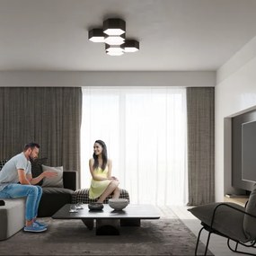 Plafonieră SUNDE 2xE27/60W/230V 15,5 cm neagră Sollux SL.1061