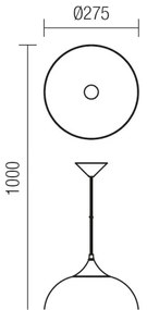 Redo 06-032 - Lustră pe cablu COLINE 1xE27/42W/230V
