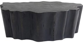 Masuta cafea Tree Stump negru 119x68 cm