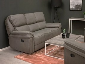 Sofa recliner Dallas E10196x207x98cm, 89 kg, Gri, Tapiterie