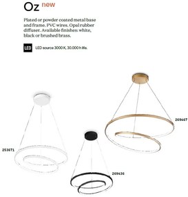 Lustra LED suspendata design modern circular OZ SP D80 ON-OFF NERO