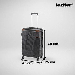 TraveLux Urban VII gurulós bőrönd szett fekete
