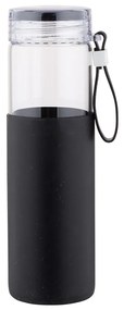 Sticlă de apă în manșon de silicon Altom 500 ml,negru