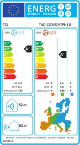 Aparat de aer conditionat cu invertor TCL BreezeIN TAC-12CHSD/TPH11I, 12000 BTU, 22 m², A++/A+, Wi-Fi, iFeel, ECO, Curatare automata in 4 etape, Google Home si Alexa, Gentle Breeze, Alb