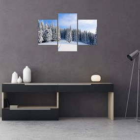 Tablou - Iarna in pădure (90x60 cm)