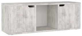 338175 vidaXL Comodă TV, gri beton, 88,5x27,5x30,5 cm, lemn prelucrat