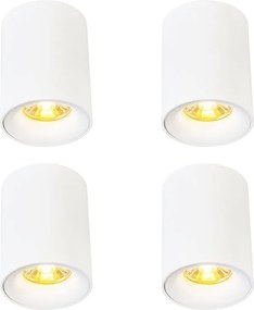 Set de 4 spoturi moderne albe GU10 de 50 mm, montate la suprafață - Ronda