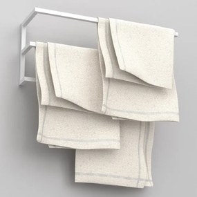 Suport de perete pentru prosoape 25x60 cm alb