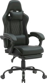 Scaun gaming G-TURBO, negru, piele ecologica/metal, 65x64x125/135 cm