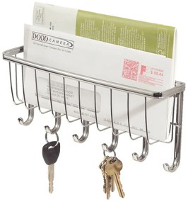 Suport suspendat pentru hol, pentru chei și scrisori iDesign Lyra, lungime 27,5 cm