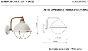 Aplica design retro realizata manual din ceramica INDUSTRIAL