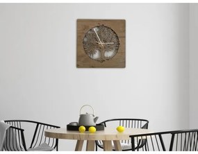 Li-Go 5652/DUB2 - Ceas LED dimabil LED/10W/5V 20000 mAh 42x42 cm stejar+ telecomandă