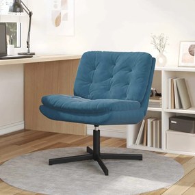 vidaXL Scaun Relaxant Rotativ Altele albastru 63 x 75 x 76 cm Catifea