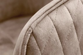 Scaun de birou elegant Euphoria, catifea sampanie greige