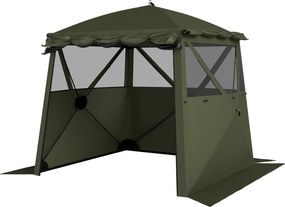 Outsunny Pavilion 2x2m Impermabil Stabil Rezistent la iarnă Pop-up Pavilion pliabil cu 4 panouri laterale Ferestre din plasă Ușă frontală UPF 30+ | Aosom Romania