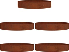 vidaXL Inele pentru vaze 5 pcs Maro 120 x 120 x 20 cm