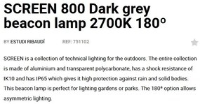 Stalp LED iluminat exterior simetric 180º IP65 SCREEN 80cm 2700K