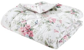 Cuvertură crem matlasată 200x200 cm Bridgerton Penelope Floral – Catherine Lansfield