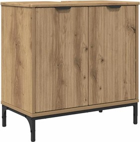 vidaXL Dulap pentru Chiuveta de Baie cu depozitare Stejar Artizanal