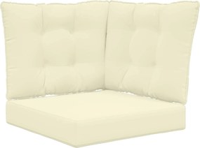 vidaXL Perna pentru canapea de exterior 3 pcs Crem Poliester