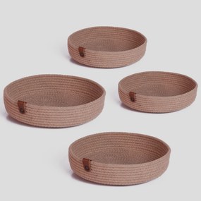 Set 4 cosuri JUT04003328D, bej, bumbac
