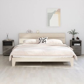 vidaXL Noptiere HAMAR, 2 buc, gri deschis, 40x35x62 cm, lemn masiv