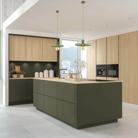 Lustră pe cablu SILA 1xE27/15W/230V d. 30 cm verde